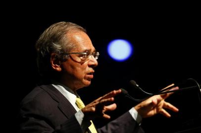  NOVO HAMBURGO,  RS, BRASIL, 01/08/2019- Palestra do ministro Paulo Guedes no Teatro Feevale, em Novo Hamburgo. (FOTOGRAFO: MATEUS BRUXEL / AGENCIA RBS)