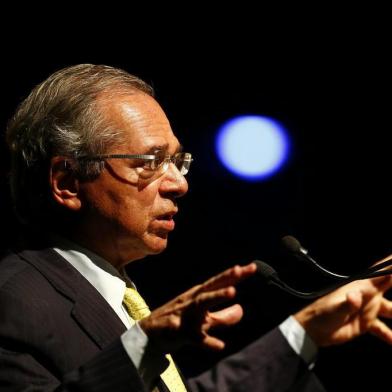  NOVO HAMBURGO,  RS, BRASIL, 01/08/2019- Palestra do ministro Paulo Guedes no Teatro Feevale, em Novo Hamburgo. (FOTOGRAFO: MATEUS BRUXEL / AGENCIA RBS)