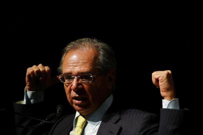  NOVO HAMBURGO,  RS, BRASIL, 01/08/2019- Palestra do ministro Paulo Guedes no Teatro Feevale, em Novo Hamburgo. (FOTOGRAFO: MATEUS BRUXEL / AGENCIA RBS)