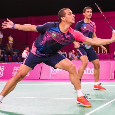  Francielton Farias e FabrÃ­cio Farias (Brasil) na competiÃ§Ã£o de duplas masculinas do badminton nos Jogos Pan-Americanos Lima 2019. Local: Polidesportivo 3, em Videna, em Lima, no Peru. Data: 30.07.2019. Foto: Abelardo Mendes Jr/ rededoesporte.gov.br