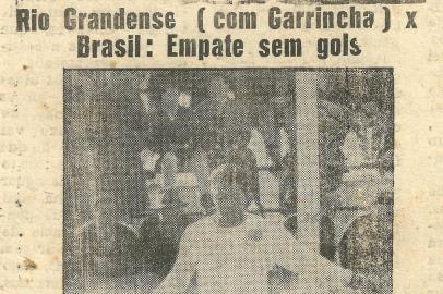 Reprodução ZH para caderno DOC, Garrincha no RS em 1969