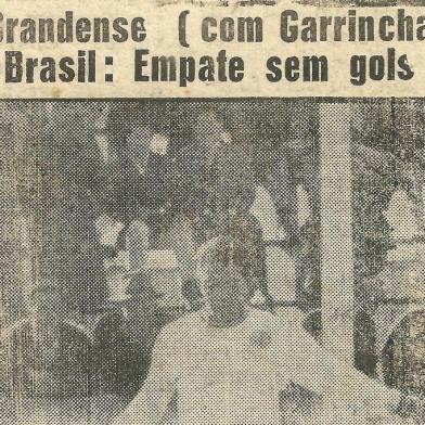 Reprodução ZH para caderno DOC, Garrincha no RS em 1969