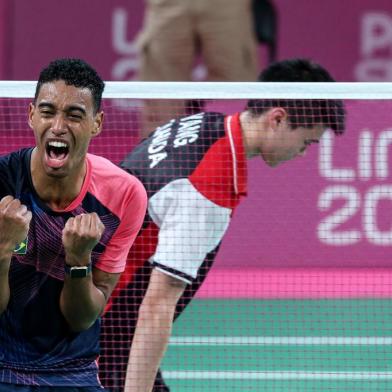  Ygor Coelho (Brasil), medalha de ouro no individual masculino do badminton nos Jogos Pan-Americanos Lima 2019. Local: Polidesportivo 3, em Videna, em Lima, no Peru. Data: 02.08.2019. Foto: Abelardo Mendes Jr/ rededoesporte.gov.br