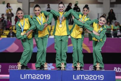  05.08.2019 - Jogos Panamericanos Lima 2019 - Lima (PER)  - .Villa El Salvador Sport Center -.Final da GR - Conjunto com aparelhos ganhou a medalha de ouro.Foto: Â©Wander Roberto/COBIndexador: Wander Roberto/COBFotógrafo: Wander Roberto/COB