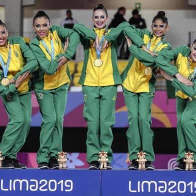  05.08.2019 - Jogos Panamericanos Lima 2019 - Lima (PER)  - .Villa El Salvador Sport Center -.Final da GR - Conjunto com aparelhos ganhou a medalha de ouro.Foto: Â©Wander Roberto/COBIndexador: Wander Roberto/COBFotógrafo: Wander Roberto/COB