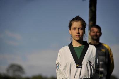  CAXIAS DO SUL, RS, BRASIL, 26/07/2019Maria Eduarda Casagrande, caxeiense que irá disputar o mundial de Taekwondo (Lucas Amorelli/Agência RBS)