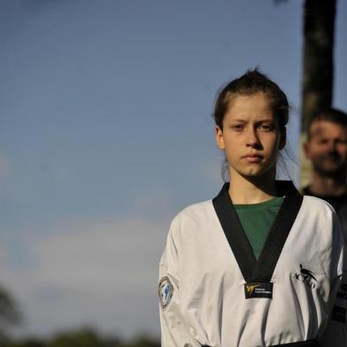  CAXIAS DO SUL, RS, BRASIL, 26/07/2019Maria Eduarda Casagrande, caxeiense que irá disputar o mundial de Taekwondo (Lucas Amorelli/Agência RBS)