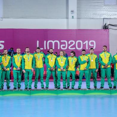  Crédito obrigatório: Pedro Ramos/ rededoesporte.gov.br. Seleção masculina de handebol estreia nos Jogos Pan-Americanos de Lima contra o México. Local: Villa Deportiva Nacional, no Peru. Data: 31.07.2019. Indexador: DANILOBORGES