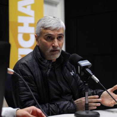  CAXIAS DO SUL, RS, BRASIL, 06/08/2019 - Programa Show dos esportes na Gaúcha Serra, com o convidado Walter Dal Zotto Jr, presidente do Juventude. Apresentação de Eduardo Costa e Cristiano Daros. (Marcelo Casagrande/Agência RBS)