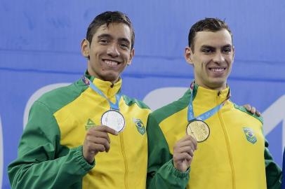  07.08.2019 - Jogos Panamericanos Lima 2019 - Lima (PER) - Vila Deportiva Nacional de Videna - Natacao - 200m Livre Masculino - Final - Na foto: Fernando Scheffer e Breno Martins Correa - Foto: Alexandre Loureiro/COBIndexador: Alexandre Loureiro/COBFotógrafo: Alexandre Loureiro/COB