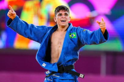  Renan Torres (Brasil), medalha de ouro na categoria -60kg do judô nos Jogos Pan-Americanos Lima 2019. Local: Polideportivo 1, em Videna, em Lima (Peru). Data: 08.08.2019. Crédito obrigatório: Abelardo Mendes Jr/ rededoesporte.gov.br