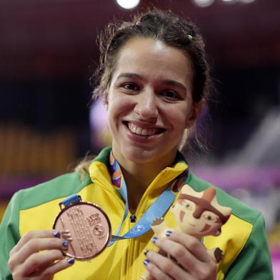  08.08.2019 - Jogos Pan-Americanos Lima 2019 - Lima (PER) - Coliseo Miguel Grau - Wrestling - Feminino - Disputa de Bronze - Na foto: Giulia Rodrigues vence a medalha de Bronze - Foto: Alexandre Loureiro/COBIndexador: Alexandre Loureiro/COBFotógrafo: Alexandre Loureiro/COB