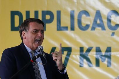  PELOTAS, RS, BRASIL - 12/08/2019 - Presidente Jair Bolsonaro chega a Pelotas para conferir as obras da BR-116. (FOTOGRAFO: MATEUS BRUXEL / AGENCIA RBS)