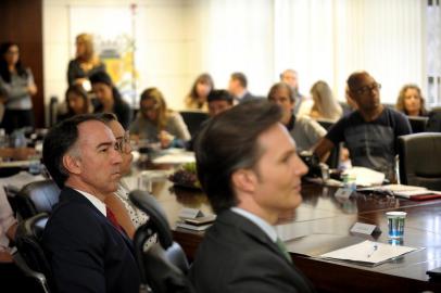  CAXIAS DO SUL, RS, BRASIL, 14/03/2019Coletiva de dois anos como prefeito de Caxias do Sul de Daniel Guerra. (Lucas Amorelli/ Agência RBS)