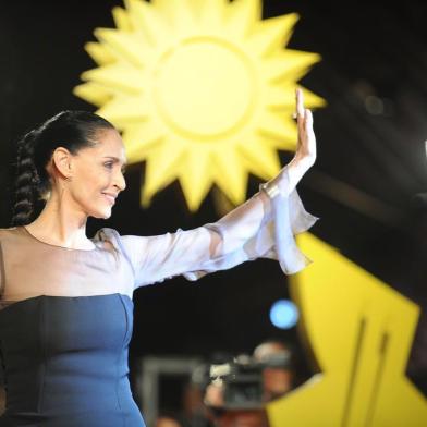  GRAMADO, RS, BRASIL 26/08/201644º Festival de Cinama de Gramado. Na foto a atriz homenageada Sonia Braga.(Felipe Nyland/Agência RBS)