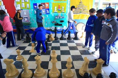  PORTO ALEGRE, RS, BRASIL, 07/08/2019- Escola Municipal de Ensino Fundamental Dom Diogo de Souzal de Viamão que implementou o xadrez em sala de aula. (FOTOGRAFO: TADEU VILANI / AGENCIA RBS)