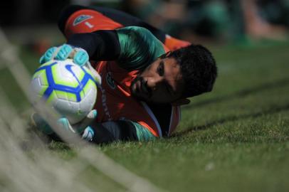 CAXIAS DO SUL, RS, BRASIL, 01/04/2019Treino do Juventude no CT. (Goleiro, Marcelo CarnéLucas Amorelli/Agência RBS)