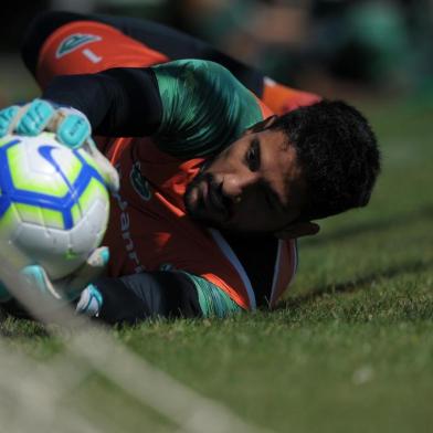 CAXIAS DO SUL, RS, BRASIL, 01/04/2019Treino do Juventude no CT. (Goleiro, Marcelo CarnéLucas Amorelli/Agência RBS)