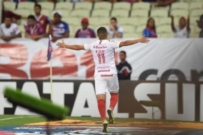 Inter enfrenta o Fortaleza, no Castelão,  pela 15ª rodada do Brasileirão. Comemoração do gol do Wellington Silva