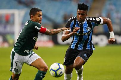  PORTO ALEGRE, RS, BRASIL,17/08/2019- Grêmio x Palmeiras: partida válida pela 15° rodada do Brasileirão. (FOTOGRAFO: MATEUS BRUXEL / AGENCIA RBS)