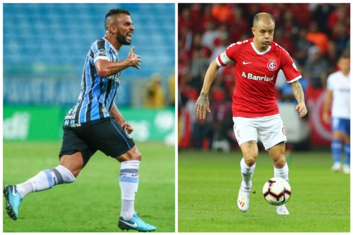 Montagem sobre fotos de Lucas Uebel, Grêmio, divulgação / e Marco Favero, Agência RBS