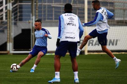  PORTO ALEGRE, RS, BRASIL, 19/08/2019- Treino do Grêmio que ocorreu na tarde desta Segunda Feira.(FOTOGRAFO: FÉLIX ZUCCO / AGENCIA RBS)