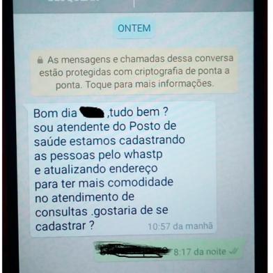 A prefeitura de Carlos Barbosa divulgou, nesta quinta-feira (22), um alerta para os moradores do município: um homem estaria se passando por atendente do Centro Municipal de Saúde para ter acesso aos dados pessoais das pessoas. 