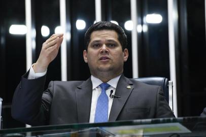 Plenário do Senado Federal durante sessão deliberativa ordinária. Ordem do dia.À mesa, presidente do Senado, senador Davi Alcolumbre (DEM-AP).Foto: Roque de Sá/Agência Senado