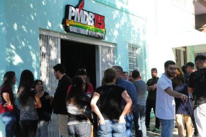  CAXIAS DO SUL, RS, BRASIL (26/08/2017). Paulo Périco Preside o PMDB. Encontro do PMDB caxiense elege PMDB Jovem, PMDB MUlher e a executiva do partido. O verweador Paulo Périco foi eleito presidente.     (Roni Rigon/Pioneiro).