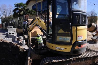  CAXIAS DO SUL, RS, BRASIL (15/08/2019)Obras da SAMAE no bairro Santa Fé. (Antonio Valiente/Agência RBS)