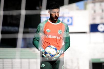  CAXIAS DO SUL, RS, BRASIL (31/07/2019)Penúltimo treino do Juventude antes de viajar para Rio Branco do Acre. Na foto, goleiro Marcelo Carné. (Antonio Valiente/Agência RBS)