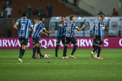 Gremio x PalmeirasRS - FUTEBOL/CONMEBOL LIBERTADORES 2019 /GREMIO X PALMEIRAS - ESPORTES - Lance da partida entre Palmeiras e Gremio disputada na noite desta terca-feira, no EstÃ¡dio do Pacaembu, valida pelas quartas de final da Conmebol Libertadores 2019. FOTO: LUCAS UEBEL/GREMIO FBPAEditoria: SPOIndexador: Lucas UebelSecao: futebolFonte: Gremio.netFotógrafo: Gremio x Palmeiras