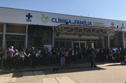 manifestação servidores de porto alegre , troca de gestão da clínica da família da Restinga , porto alegre , zona sul , protesto, saúde