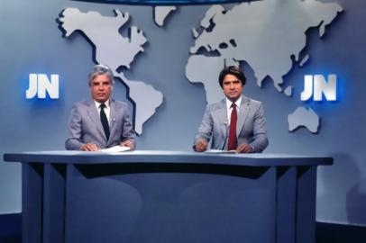 Jornal Nacional com Cid e Chapelin em 1980