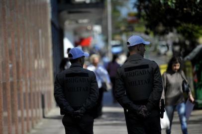 CAXIAS DO SUL, RS, BRASIL, 28/08/2019Policiamento no centro de Caxias do Sul. Av. Júlio de Castilhos(Lucas Amorelli/Agência RBS)