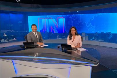 Cristina Ranzolin e Márcio Bonfim no Jornal Nacional.