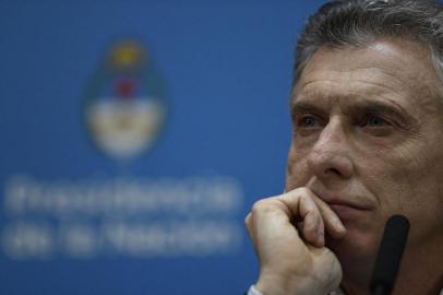 Data: 12/08/2019Argentinas President Mauricio Macri offers a press conference at Casa Rosada Presidential Palace in Buenos Aires on August 12, 2019 a day after primary elections. - Argentinas currency lost almost 19 percent of its value against the dollar on Monday after pro-business President Mauricio Macri suffered a crushing defeat in party primaries over the weekend. (Photo by Juan MABROMATA / AFP)