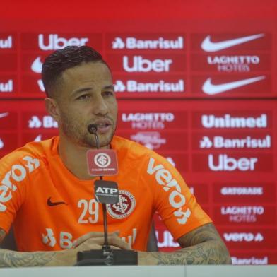  PORTO ALEGRE, RS, BRASIL,02/09/2019 -Coletiva do Bruno jogador do inter. (FOTOGRAFO: ANDRÉ ÁVILA / AGENCIA RBS)