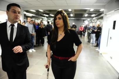  PORTO ALEGRE,RS,BRASIL.2019,09,03.Primeiro dia do julgamento do Caso Barbara,no qual duas crianças e um vizinho morreram no incêndio e a mulher gravemente ferida.Na foto.Bárbara Penna.(RONALDO BERNARDI/AGENCIA RBS).