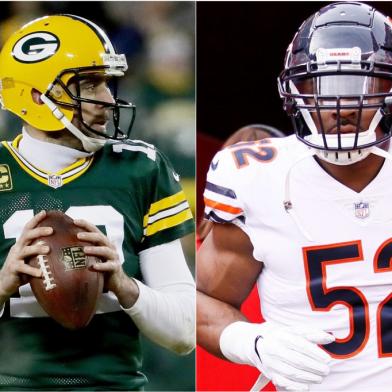 Aaron Rodgers, Khalil Mack, Green Bay Packers, Chicago Bears, NFL, futebol americano, football