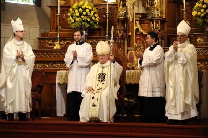  CAXIAS DO SUL, RS, BRASIL (08/09/2019)Posse do novo bispo da Diocese de Caxias do Sul, José Gislon na catedral de Caxias do Sul. (Antonio Valiente/Agência RBS)