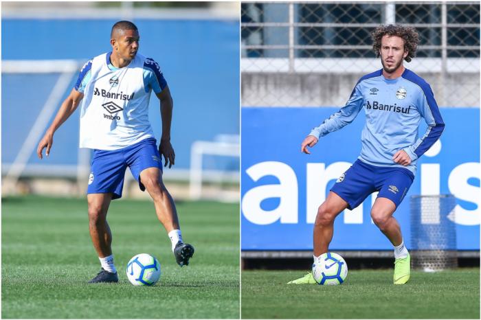 Montagem sobre fotos de Lucas Uebel / Grêmio/Divulgação