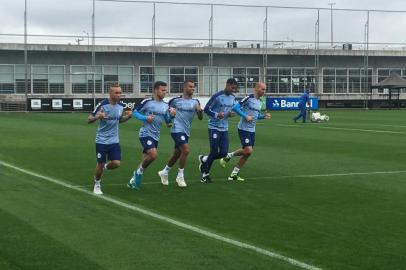  Everton, Matheus Henrique, Alisson, Jean Pyerre, Diego Tardelli, Grêmio, treino, futebol