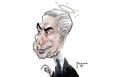 Charge de Michel Temer feita por Gilmar Fraga