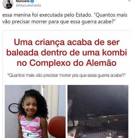 Menina de 8 anos morre após levar tiro dentro de kombi no Complexo do  Alemão Jornal MEIA HORA - Geral