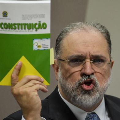 Antônio Augusto Brandão de Aras, indicado para o cargo de procurador-geral da República, durante sabatina na Comissão de Constituição e Justiça (CCJ) do Senado. Foto: Marcelo Camargo/Agência Brasil