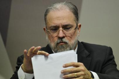 Antônio Augusto Brandão de Aras, indicado para o cargo de procurador-geral da República, durante sabatina na Comissão de Constituição e Justiça (CCJ) do Senado. Foto: Marcelo Camargo/Agência Brasil