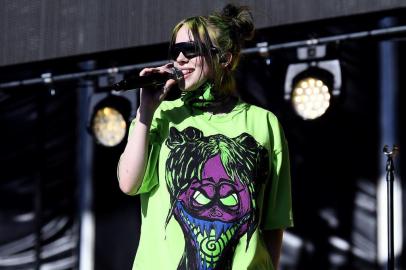 LAS VEGAS, NEVADA - SEPTEMBER 21: Billie Eilish performs onstage during the 2019 iHeartRadio Music Festival and Daytime Stage at the Las Vegas Festival Grounds on September 21, 2019 in Las Vegas, Nevada.   Bryan Steffy/Getty Images/AFP