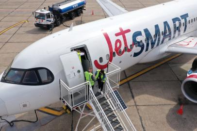 Avião da companhia aérea JetSMART