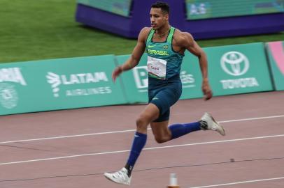 LIMA (Peru), 10/8/2019: o atleta brasileiro Almir Cunha dos Santos, o Almir Júnior, na disputa do salto triplo nos Jogos Pan-Americanos.